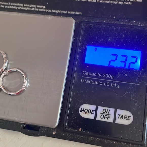 0.75” solid sterling silver open hoop hinged latch back earrings marked 925 - Picture 11 of 13